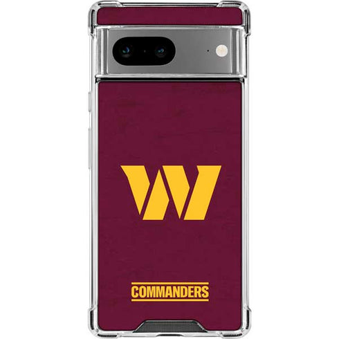 NFL Washington Commanders Distressed Google Pixel 8 Clear Case